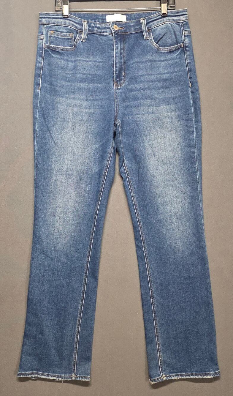 Vervet Womens Jeans 32 (35x32) High Rise Straight Stretch Blue Denim